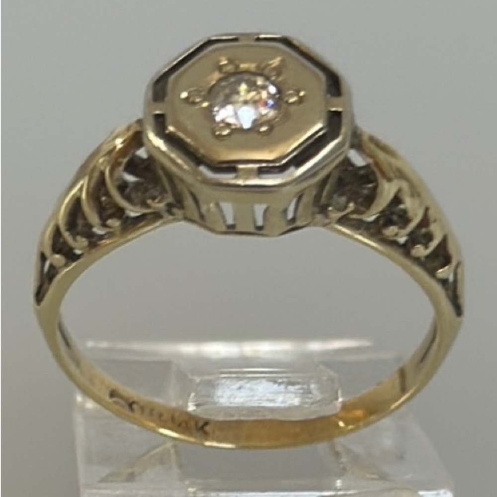 14K Diamond Real solid gold Ring ✨